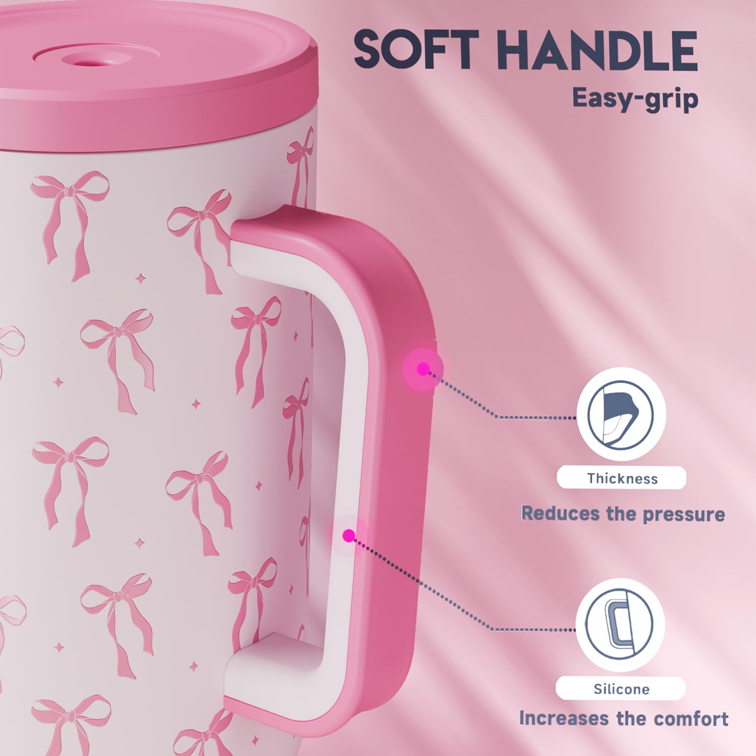 Meoky 40 ounce capacity reduces refill trips at work