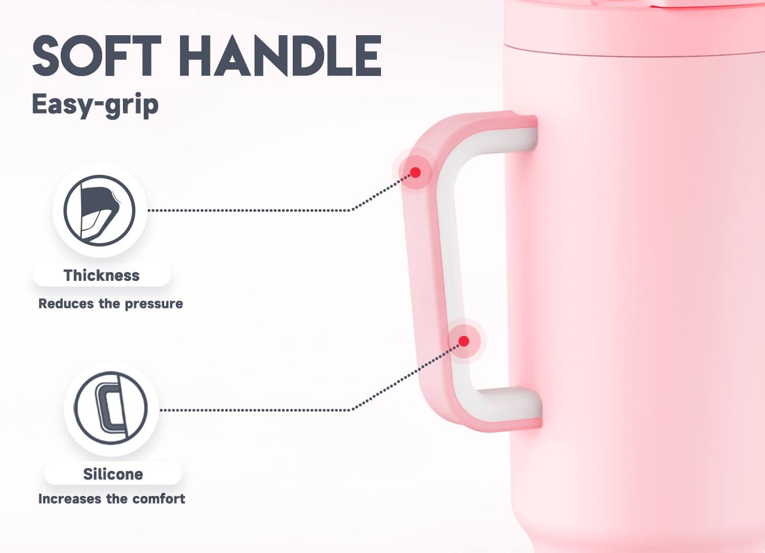 Meoky 40oz stainless steel construction resists rust and lasts daily use.