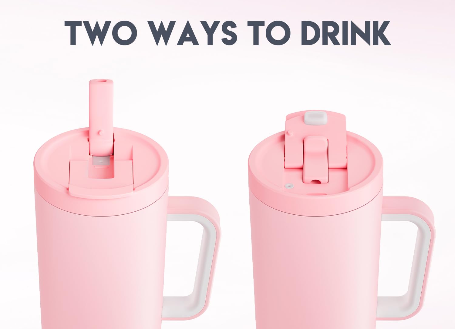 Meoky 40oz tumbler fits most cup holders for car trips.