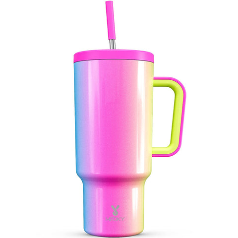 Meoky 40oz tumbler with handle offers a comfortable grip for on-the-go hydration.