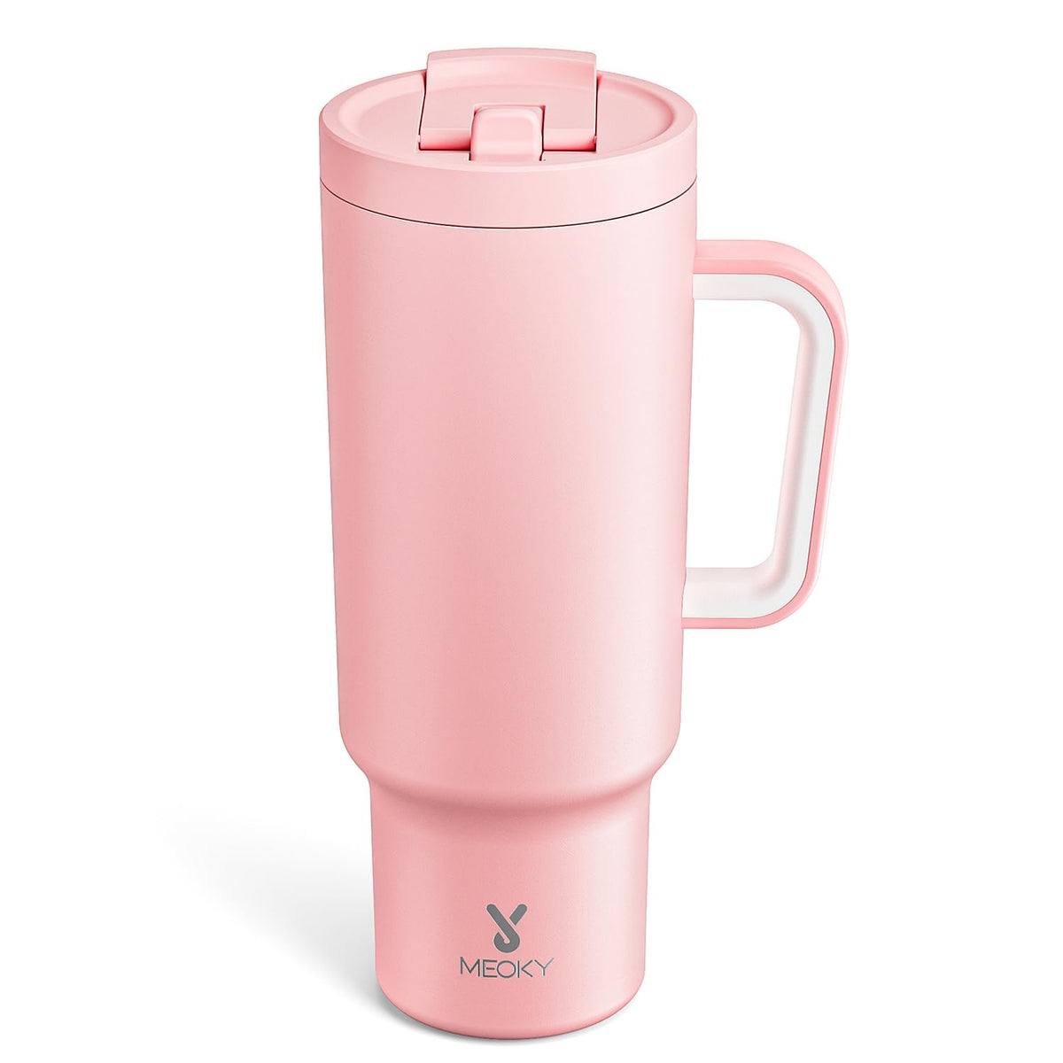 Meoky 40oz tumbler with handle for easy portable hydration.
