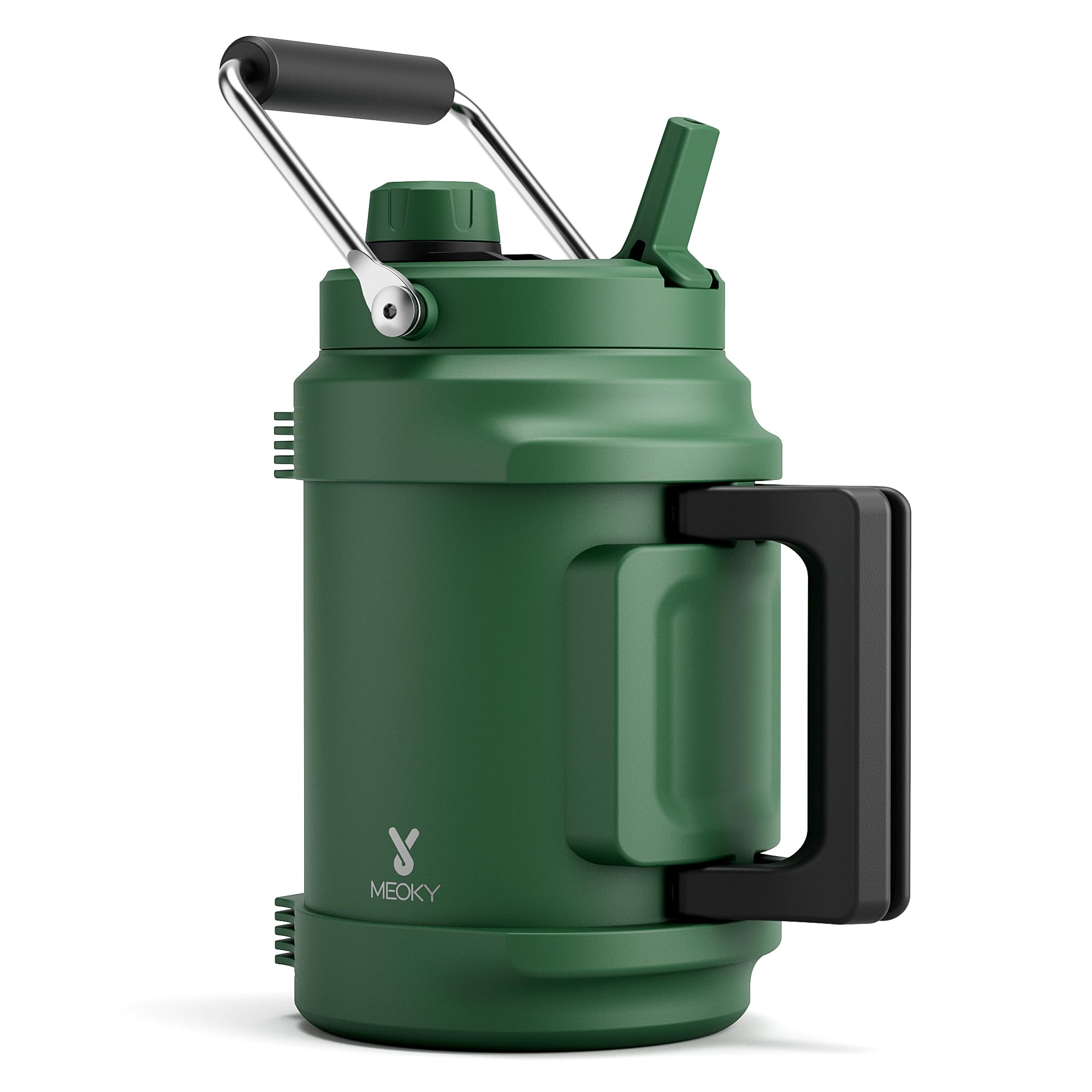 Meoky 64 oz bottle with top handle for easy carry on hikes