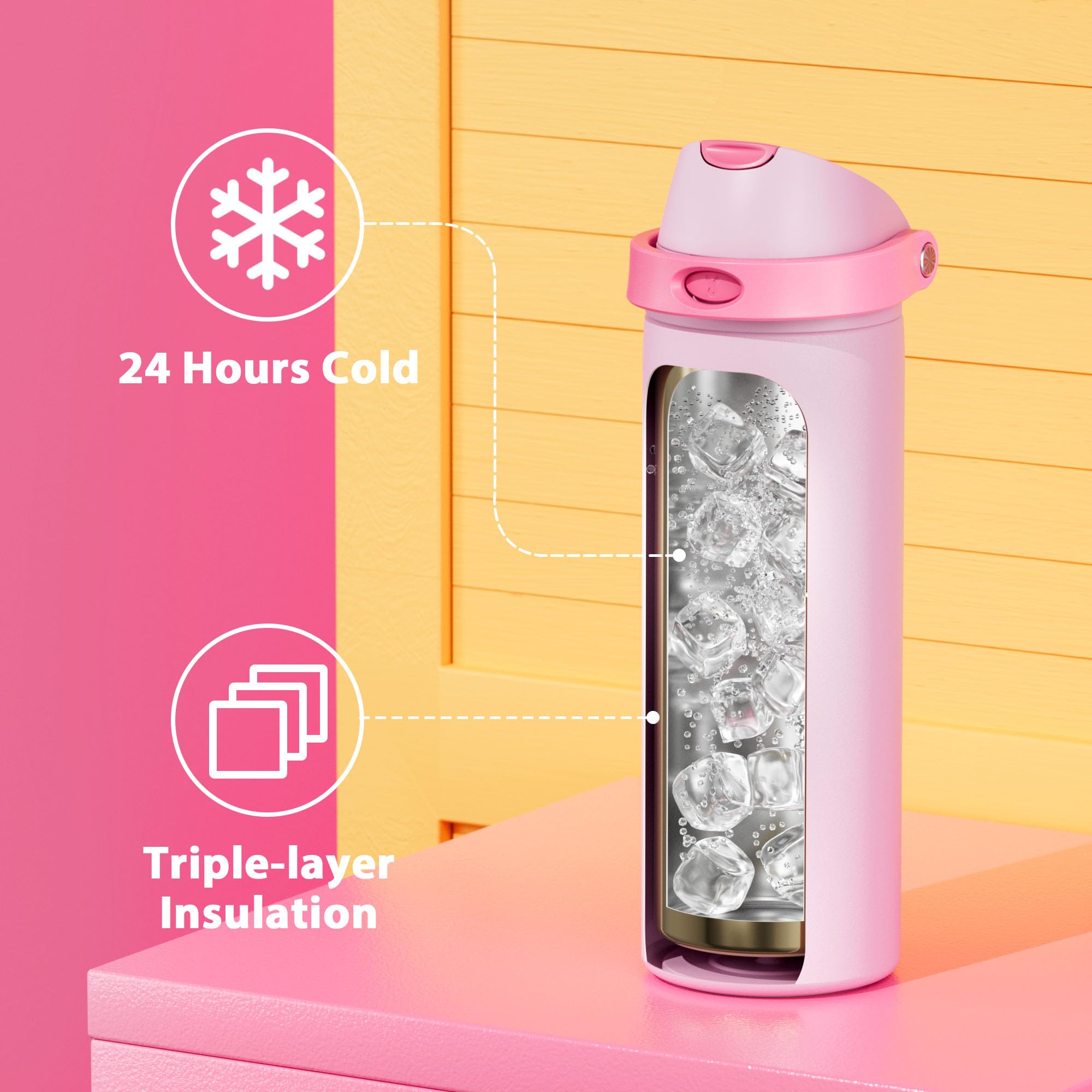 Meoky bottle fits most car cup holders for easy transport