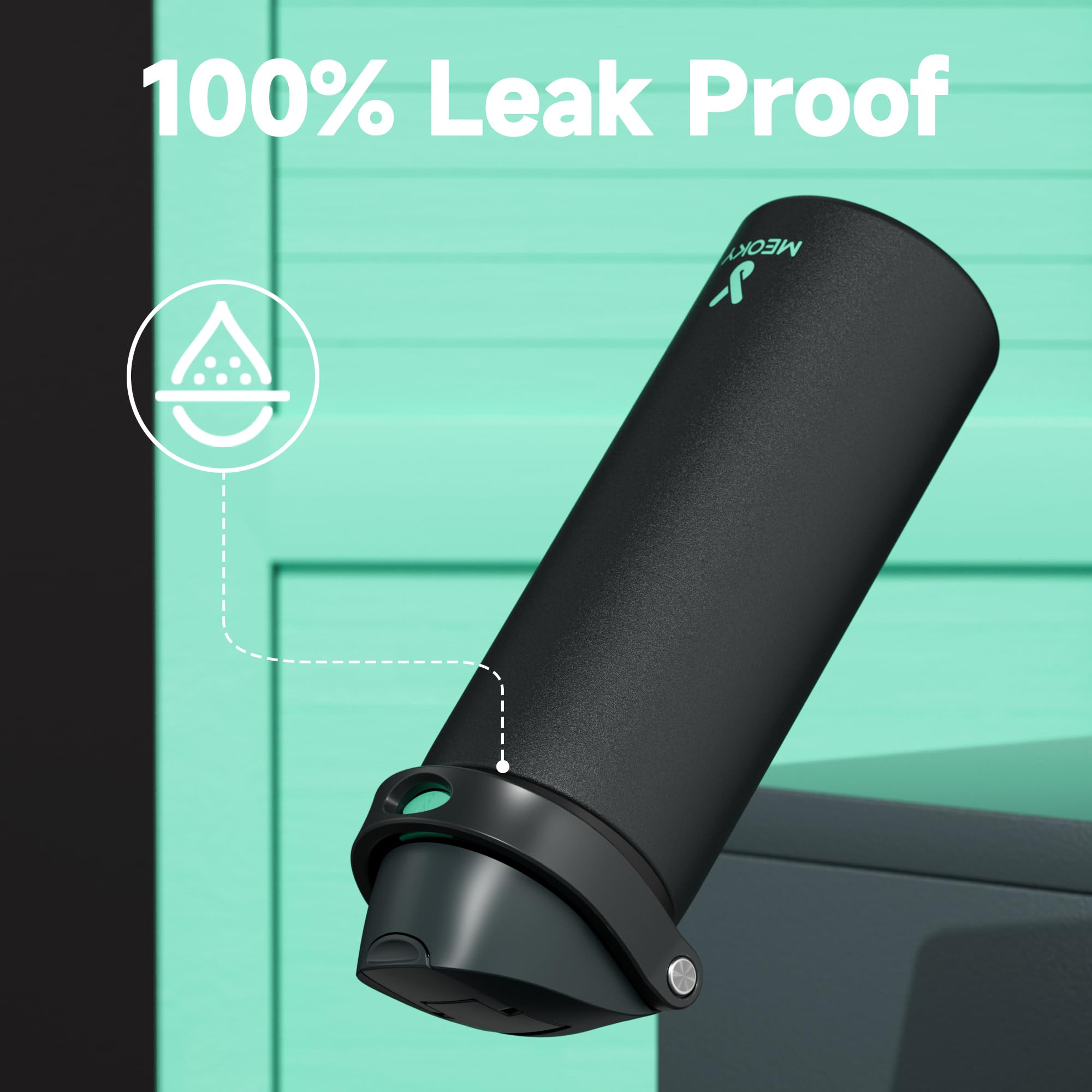 Meoky bottle fits most car cup holders for road trips
