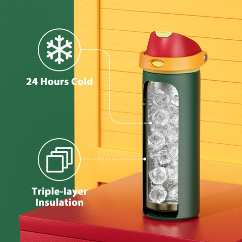 Meoky bottle with flip straw lid for easy sipping at the gym.