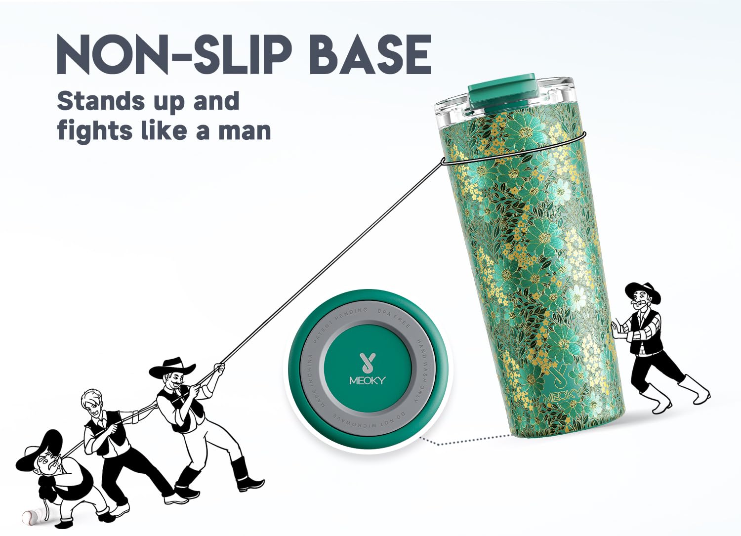 BPA-free Meoky mug preserves beverage quality and safety.