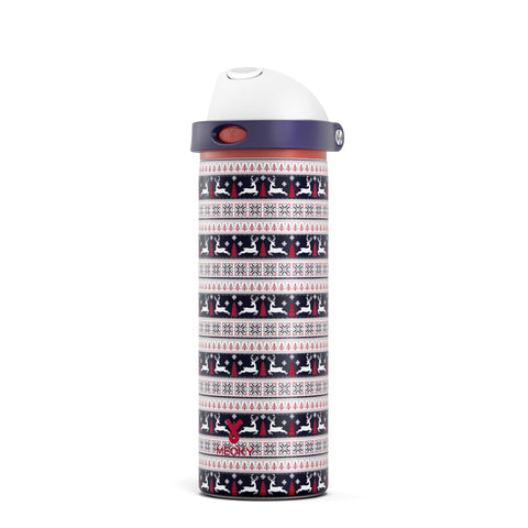 Meoky 24oz bottle with Christmas pattern for daily hydration and festive style