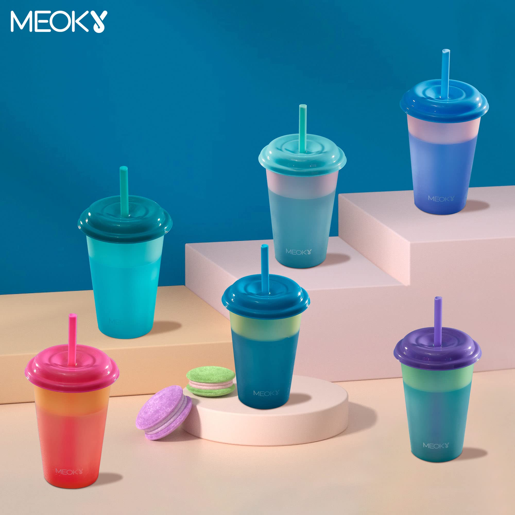 Meoky cleaning brushes included for quick on-the-go cleanup.