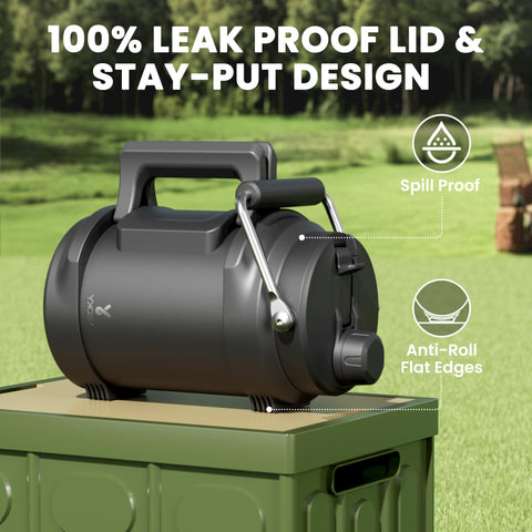 Meoky keeps beverages cold up to 36 hours outdoors.
