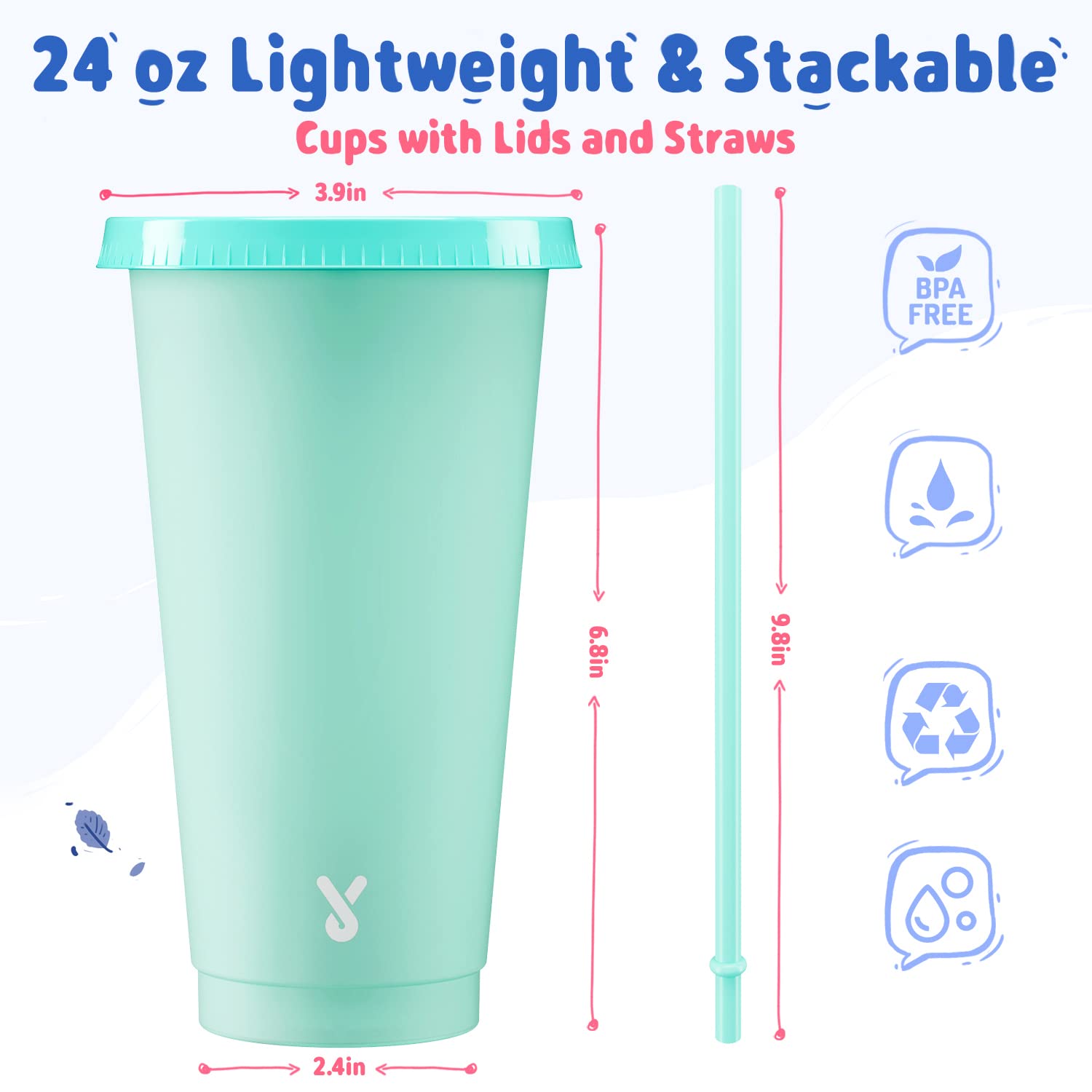 Meoky color-changing cups used at beach/poolside gathering