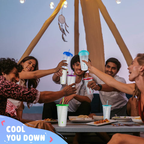 Meoky vinyl-friendly cups invite DIY decorations for gifts and celebrations.