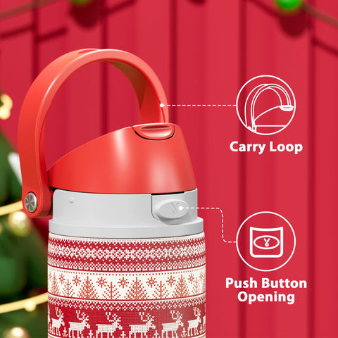Meoky double-wall vacuum insulation maintains cold drinks for 24 hours.