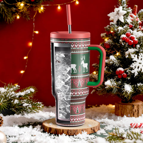 Meoky insulated stainless steel travel mug preserves hot or cold drinks on the go.