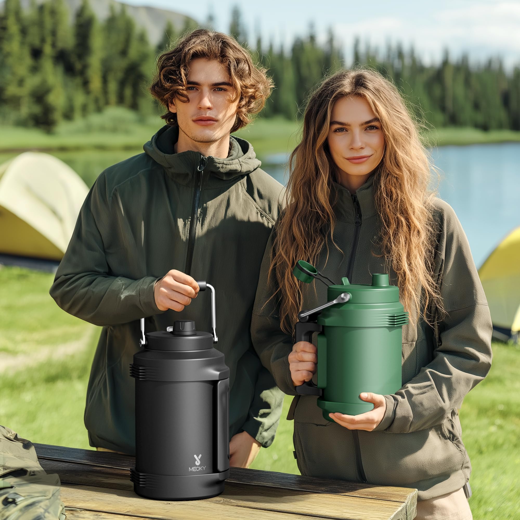 Meoky leak-proof bottle ideal for hiking and camping.