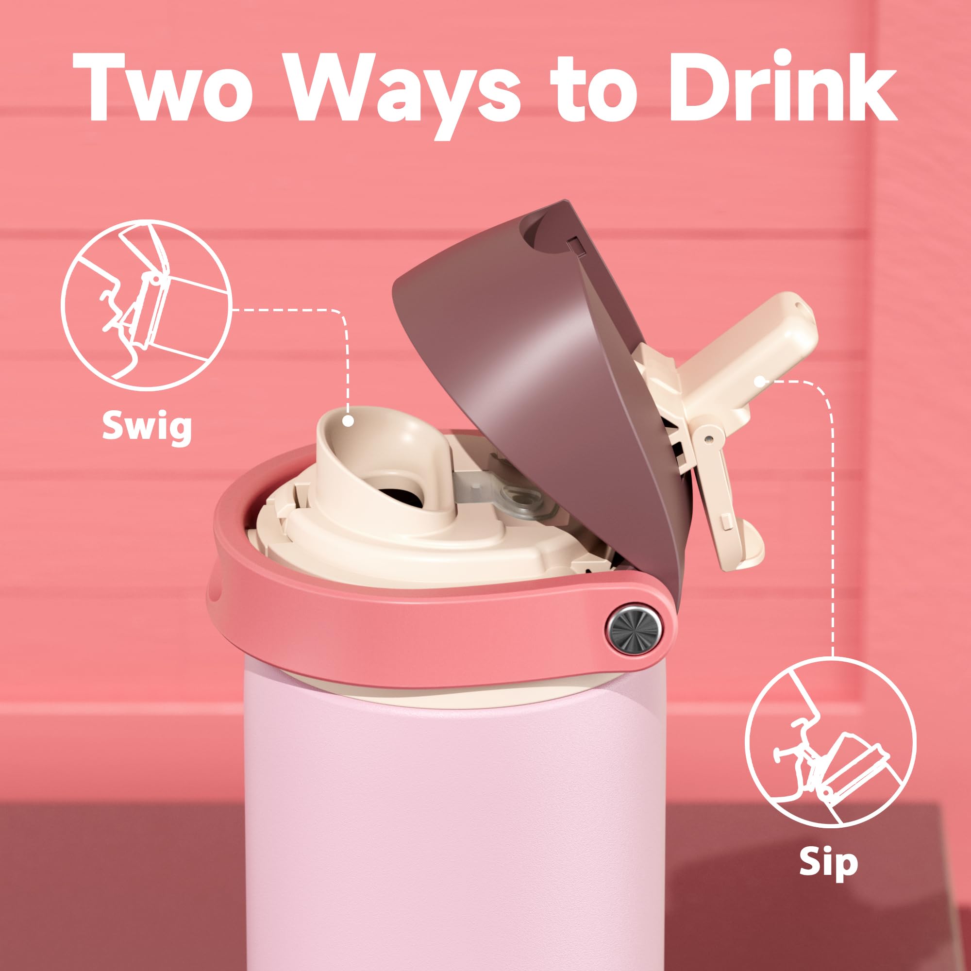 Leak-proof Meoky bottle with carry loop prevents spills during travel and daily routines
