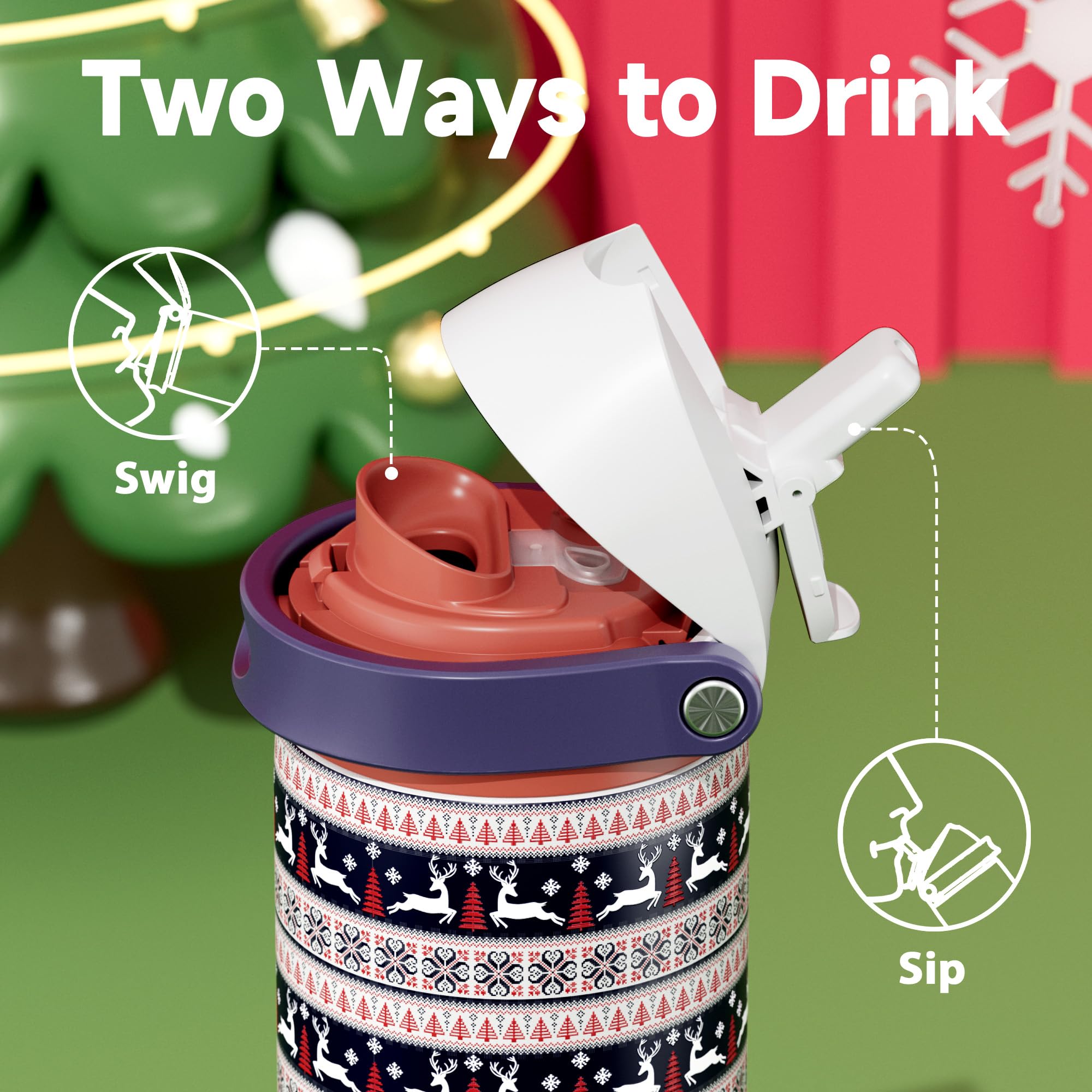 Meoky leak-proof seal and carry loop prevent spills during travel