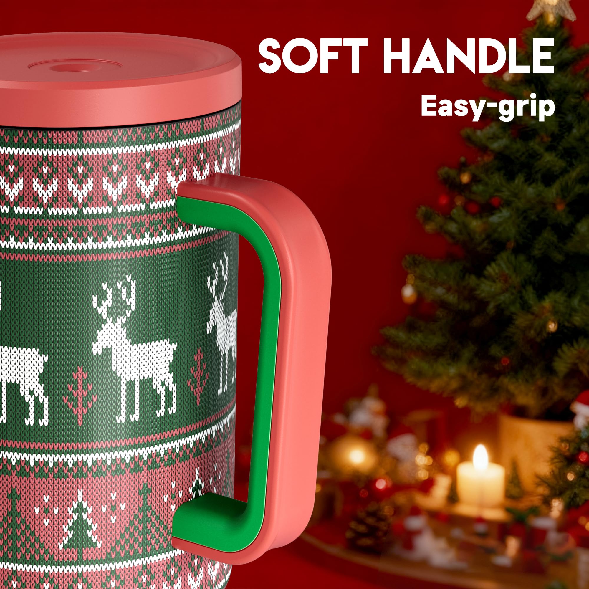Meoky non-slip base keeps the tumbler steady on any surface.