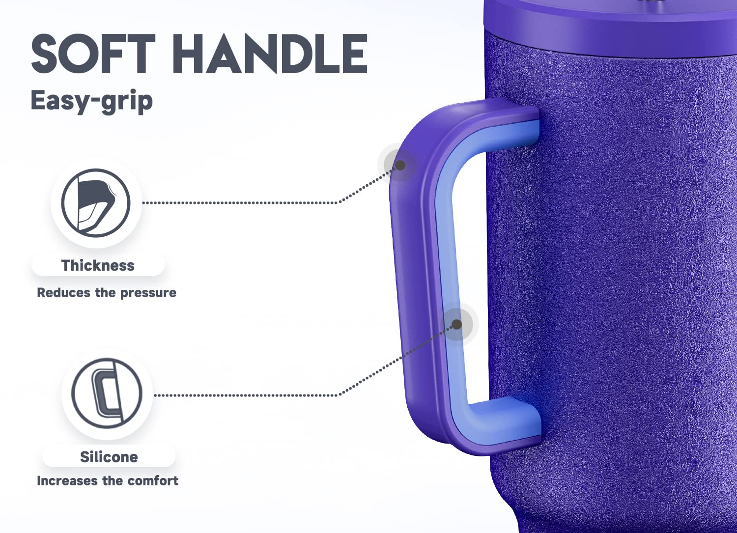 Meoky non-slip base prevents tipping during commutes and desk use.