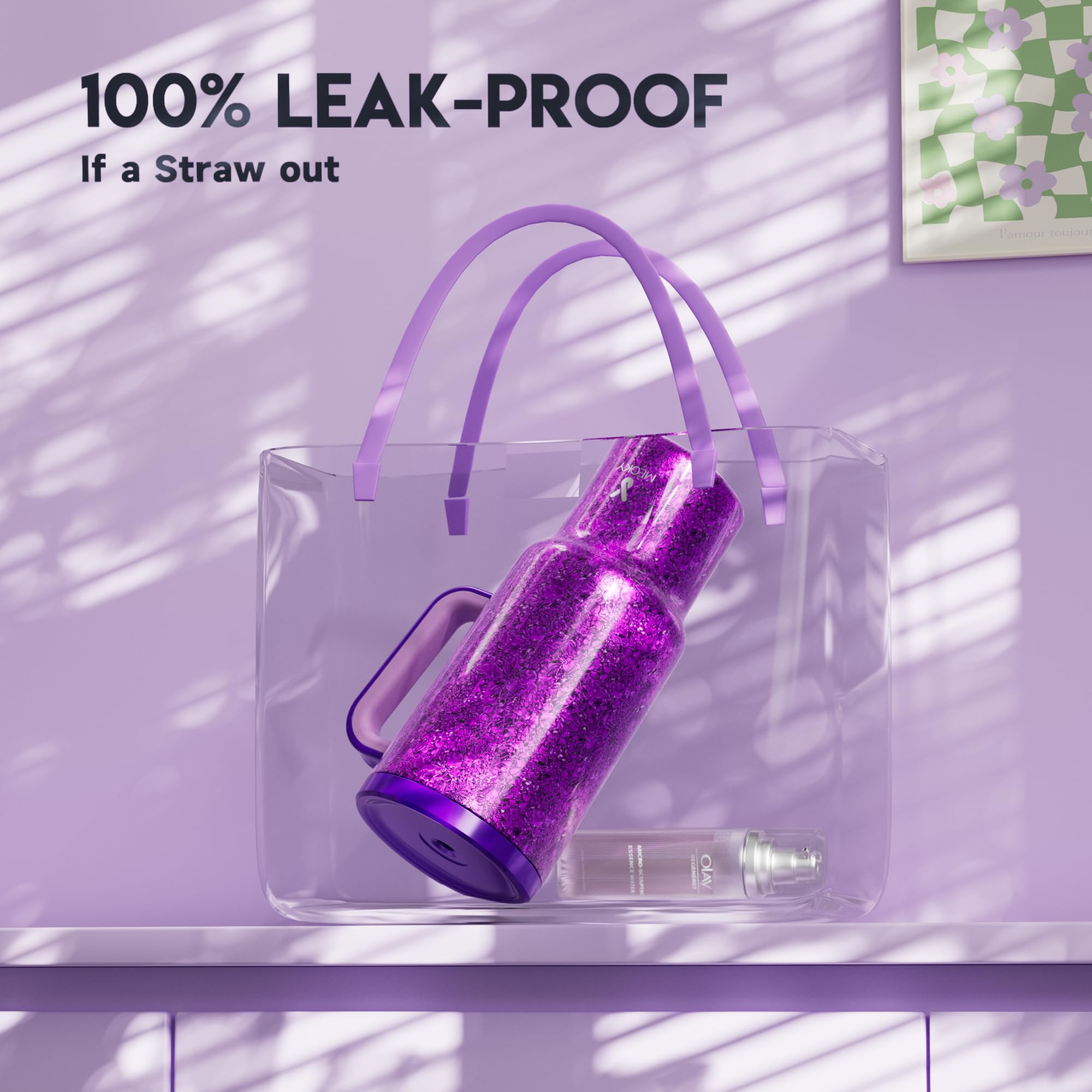 Meoky silicone-tipped straw delivers smooth sips without metallic taste.