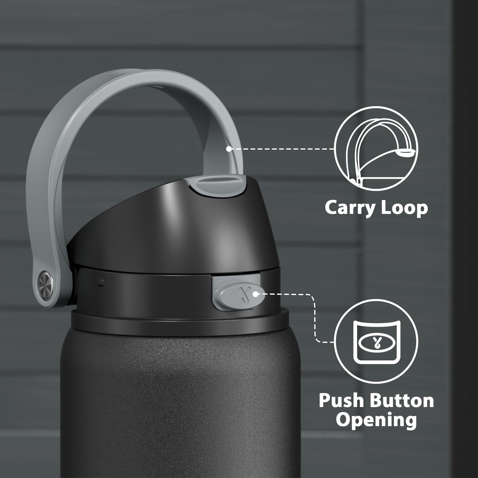 Meoky bottle exterior remains sweat-free during use.