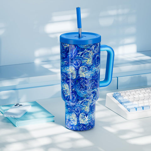 Meoky travel-ready tumbler suits commuters and travelers alike.
