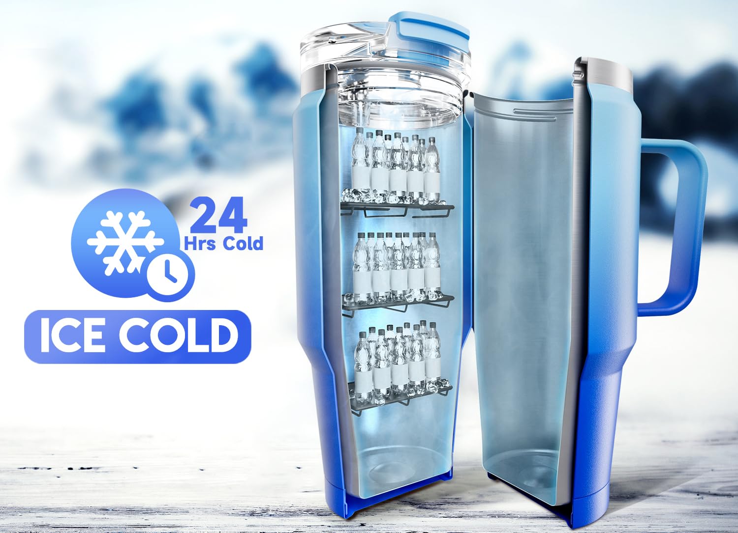 Meoky two-in-one straw lid ideal for icy beverages on the move.