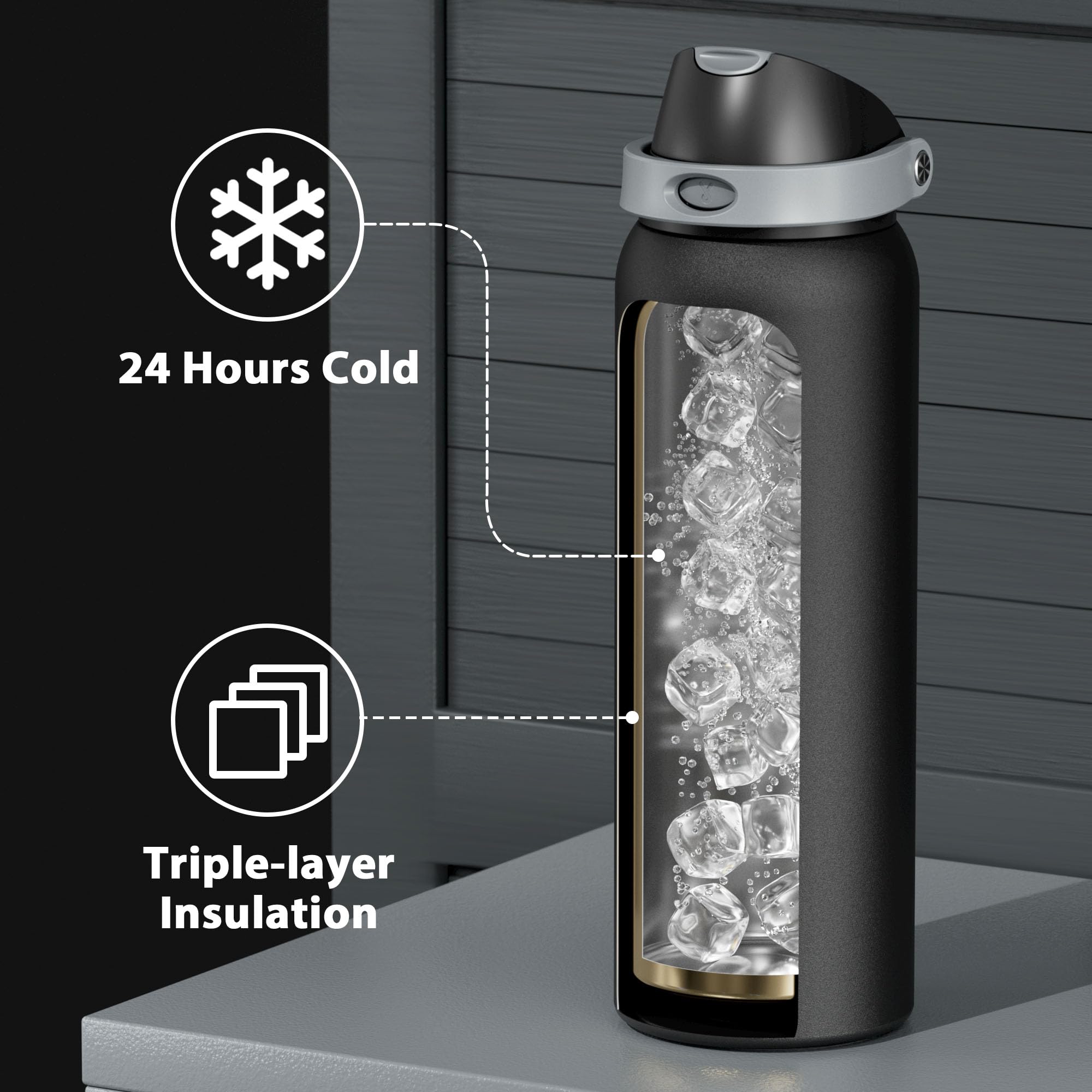 Meoky wide-mouth opening allows easy cleaning and ice addition