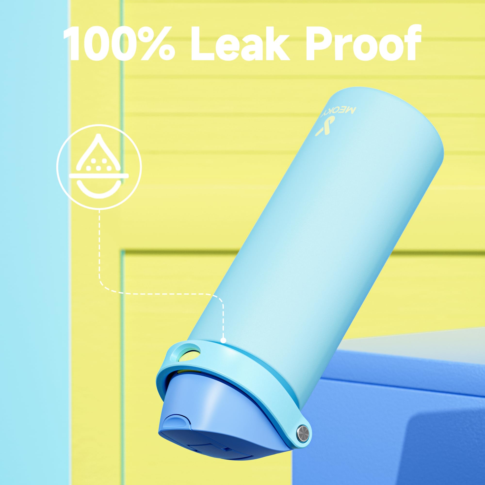 Meoky wide opening makes cleaning and ice addition simple.