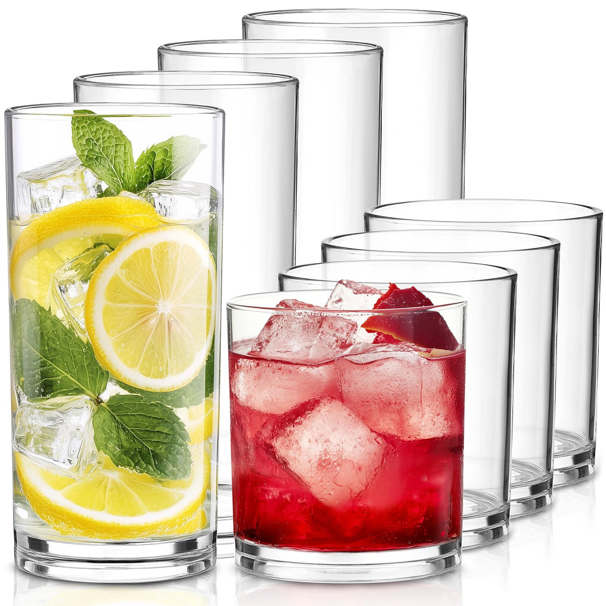 Meolibour 20oz tumbler in clear plastic, ideal for iced beverages and everyday use.