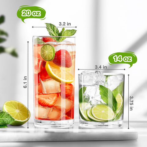 Meolibour BPA-free Tritan glasses retain clarity and shine after washing.