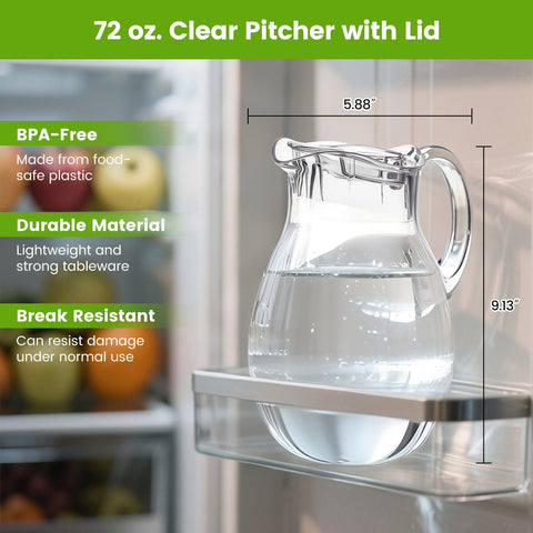 Meolibour crystal-clear beverage pitcher adds modern kitchen style