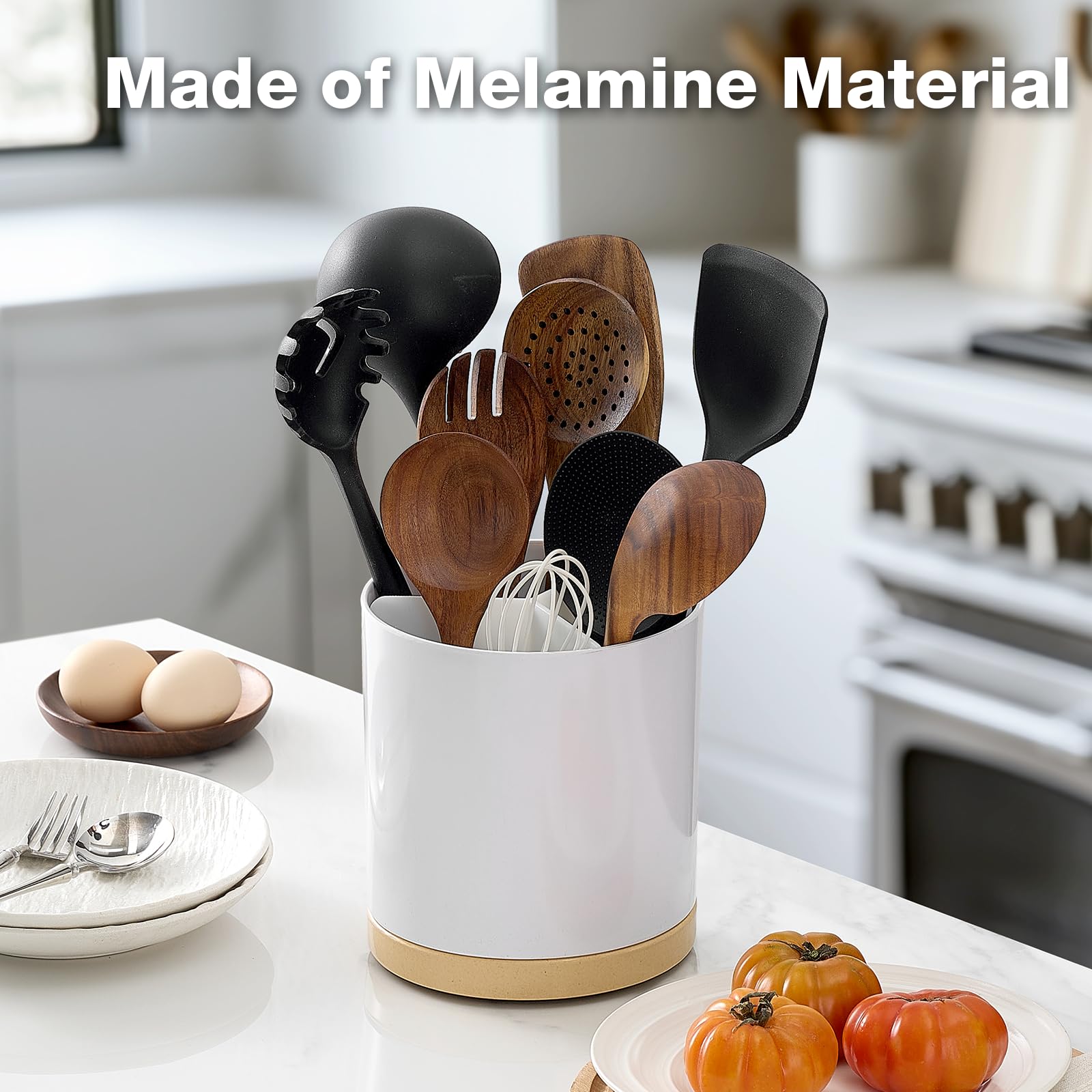 Meolibour easy-clean utensil holder simplifies cleanup after cooking.