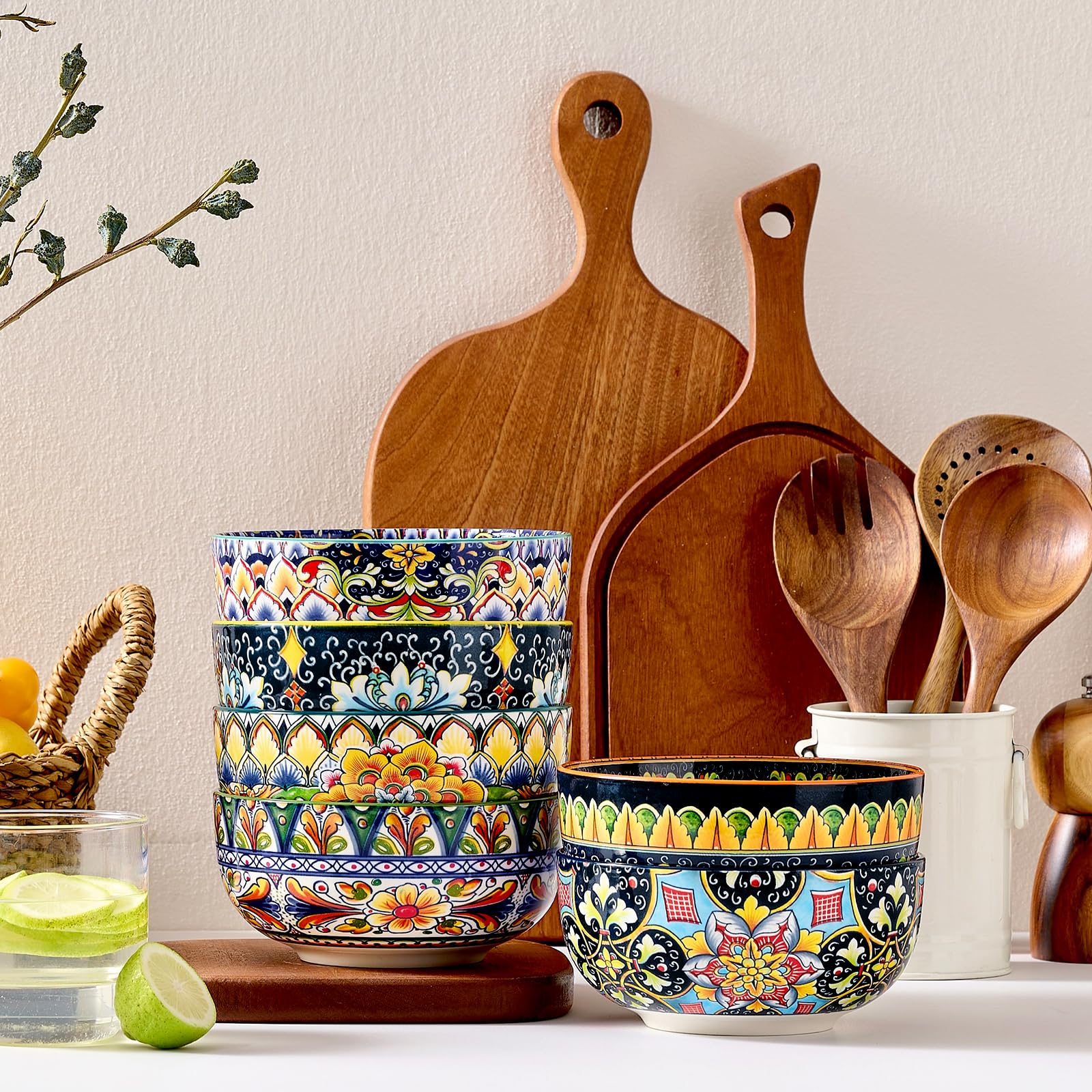 Meolibour porcelain bowls microwave and dishwasher safe for everyday use