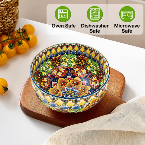 Meolibour lead-free porcelain bowls offer durability and easy cleaning