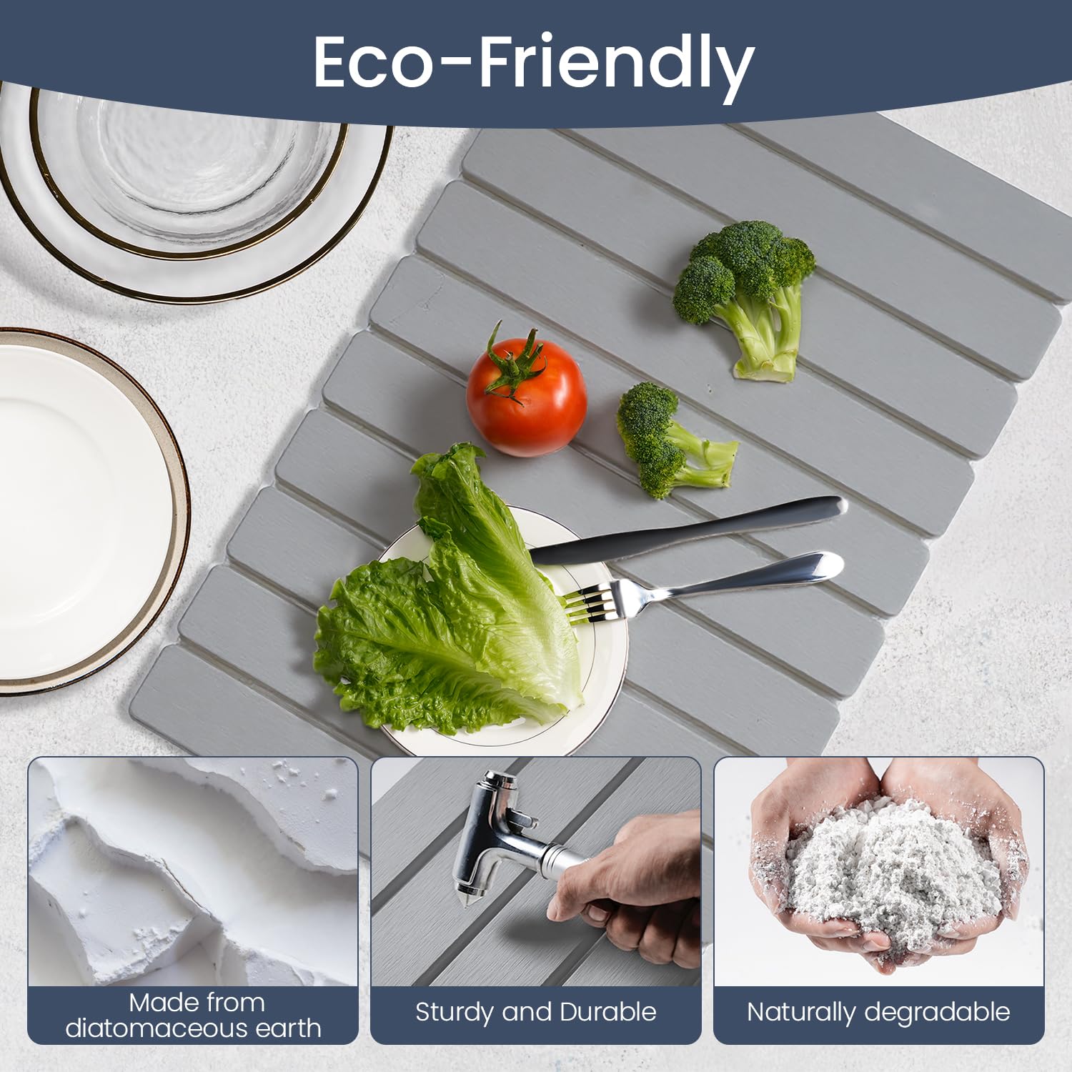 Meowoo Stone Drying Mat used in bathroom to prevent wet floors