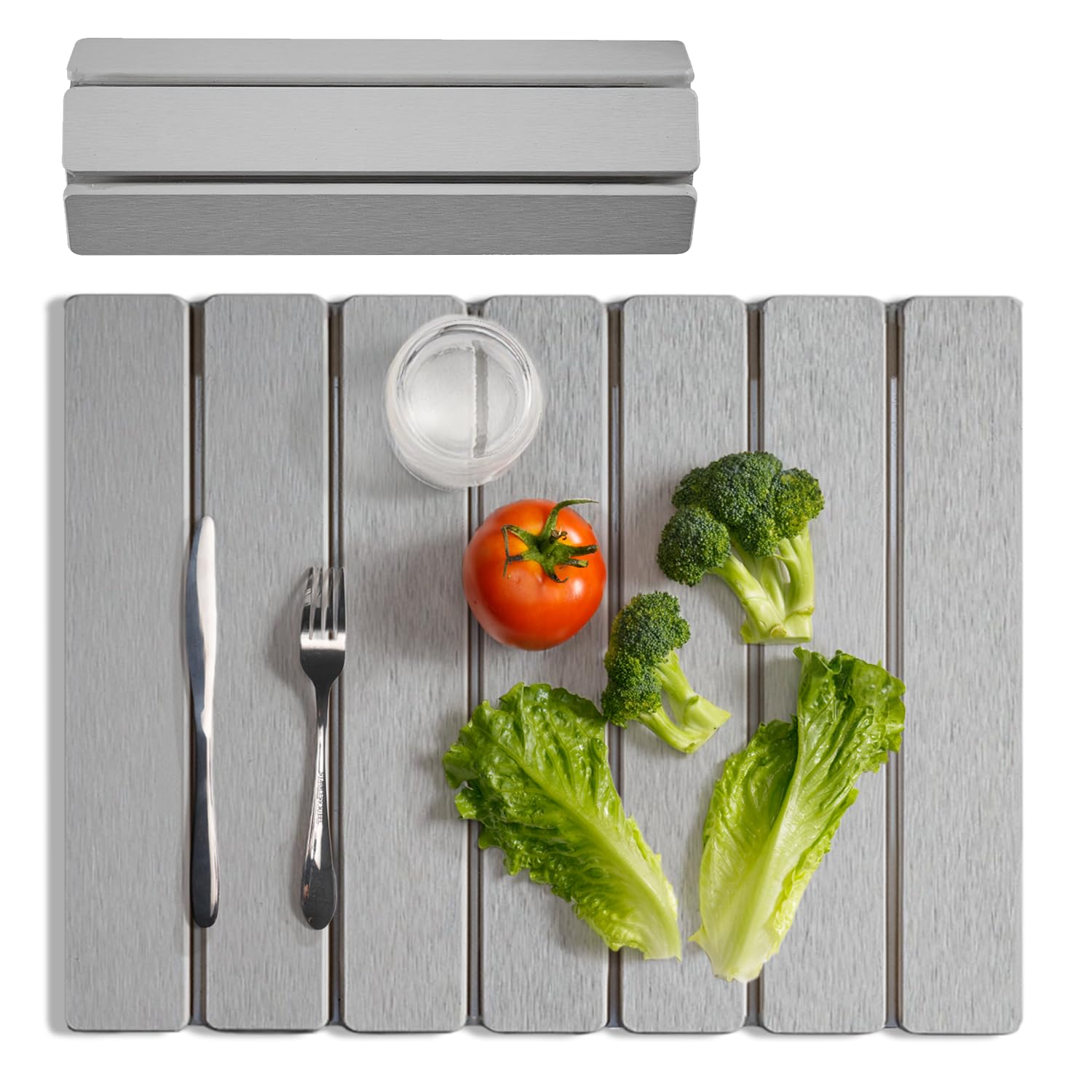 Meowoo Stone Drying Mat on counter absorbs water quickly