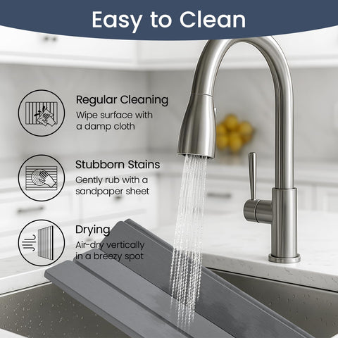 Meowoo Stone Drying Mat heat resistant for hot dishware up to 450F.