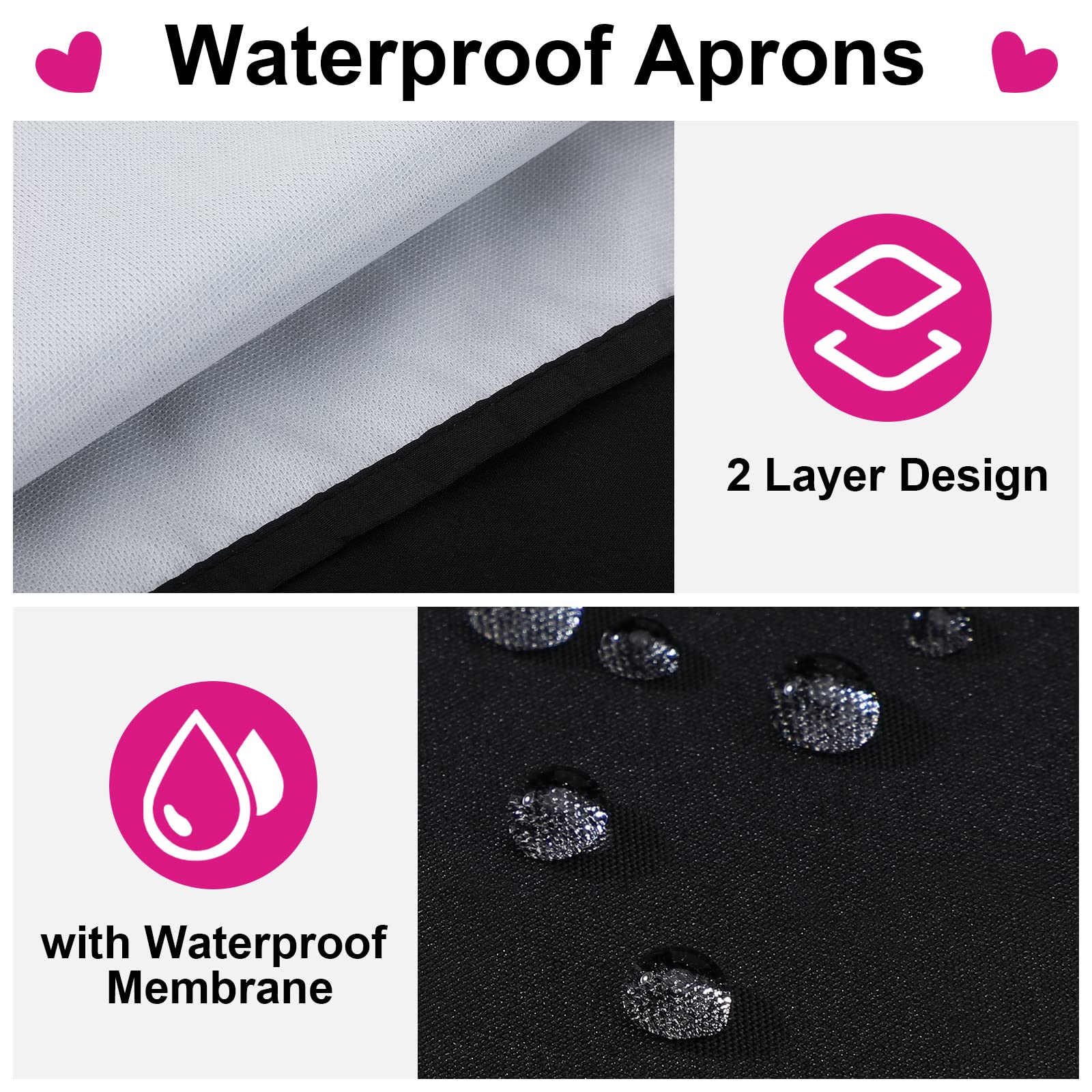 Mepase easy-clean machine washable salon apron for quick turnover.