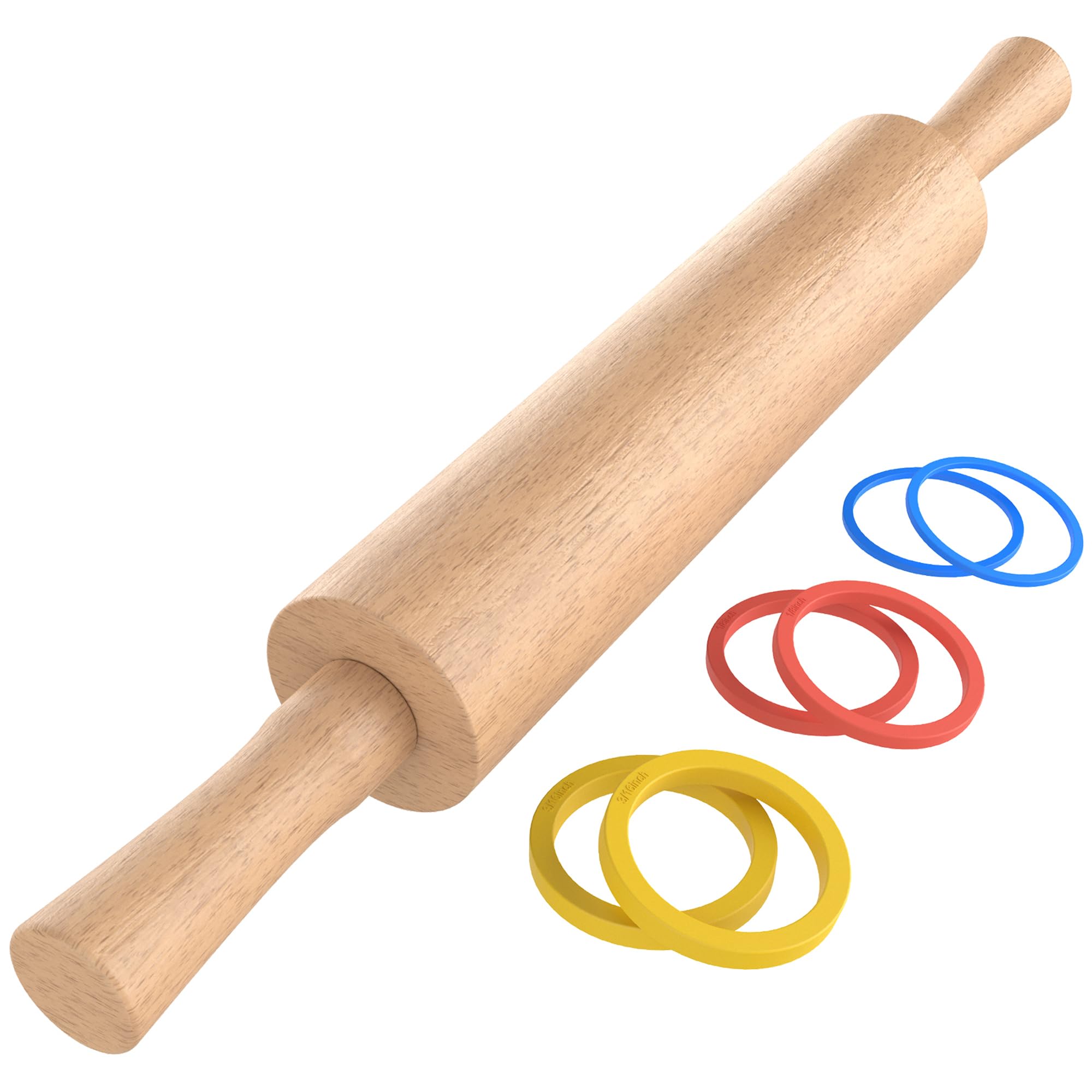 Mepple Classic rolling pin with beechwood handle for smooth dough