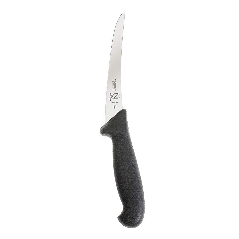Mercer BPX trims fat and sinew with a controlled semi-flexible blade.