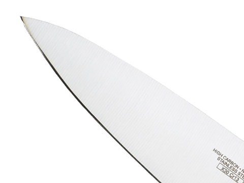 Mercer Culinary Millennia knife chopping onions with ease for even slices