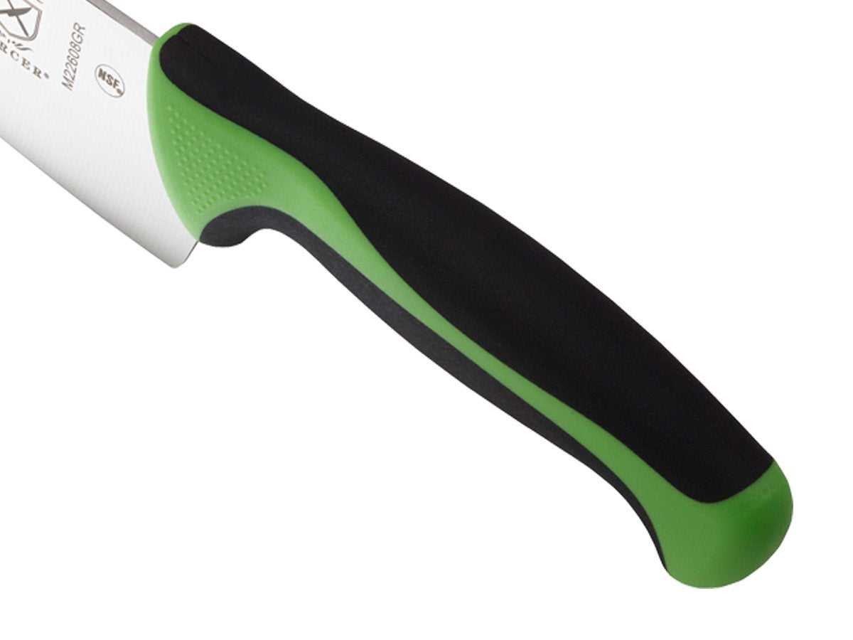 Mercer Culinary Millennia knife dicing vegetables precisely for consistent prep