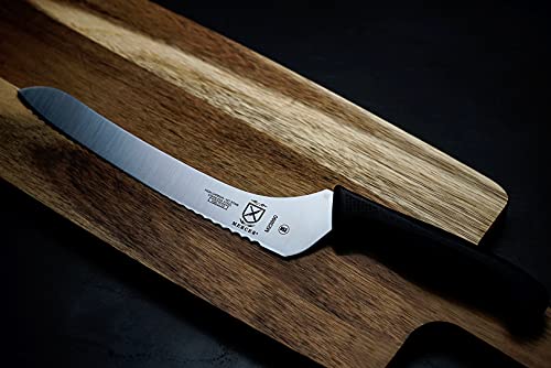 Mercer Culinary Millennia series knife supports pro-level bread and fruit slicing