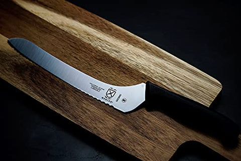 Mercer Culinary Millennia series knife supports pro-level bread and fruit slicing