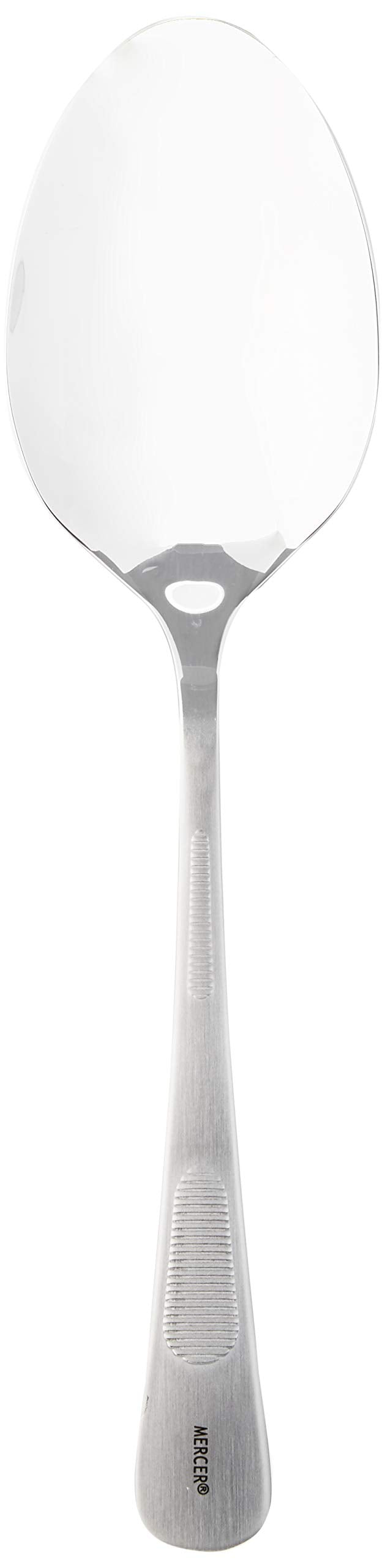 Mercer Culinary plating spoon deep-well for controlled drizzle.