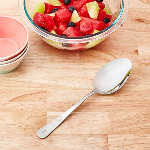 Mercer Culinary plating spoon hand-wash care to extend tool life.