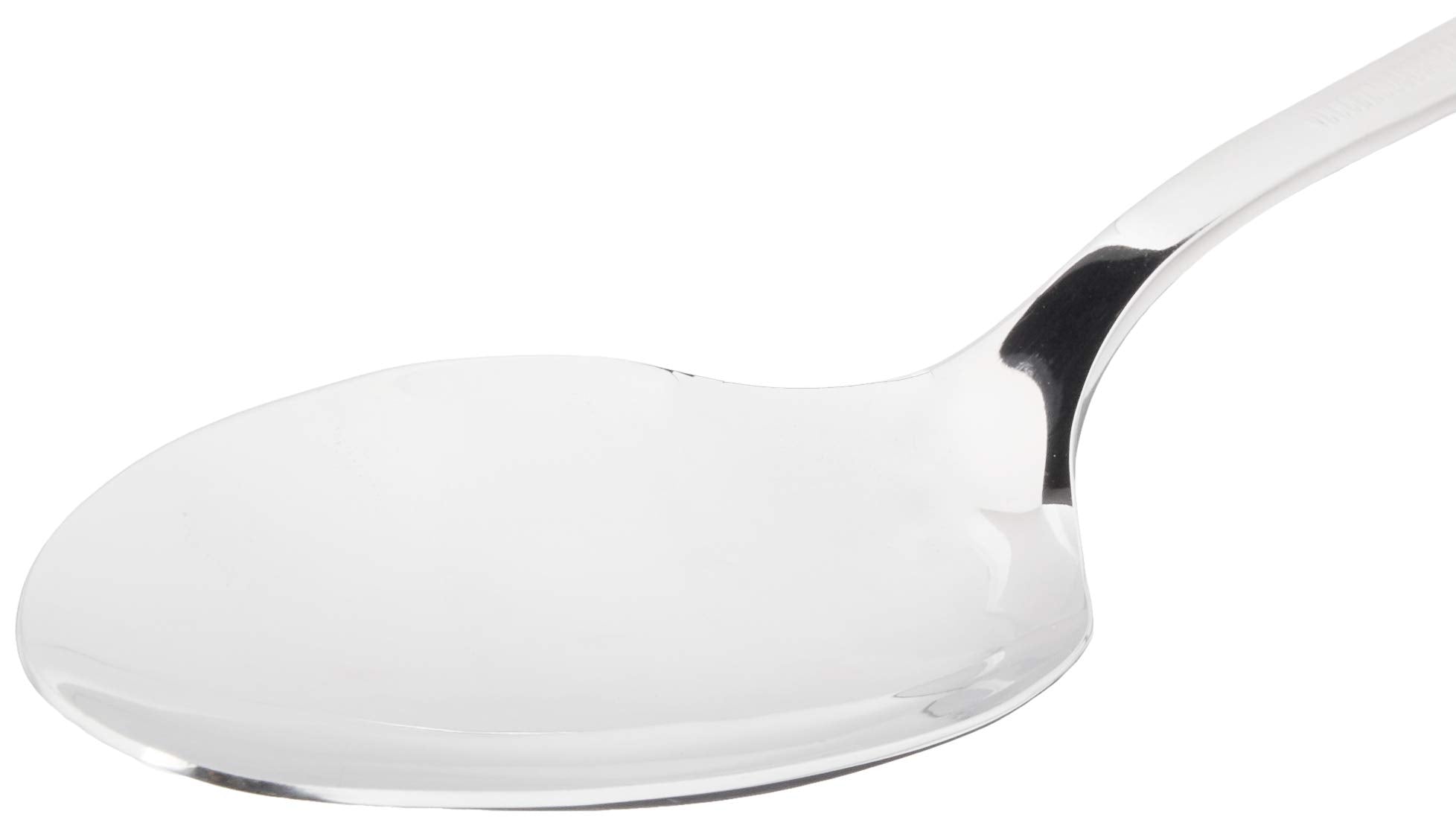 Mercer Culinary plating spoon with satin handle for comfortable grip and durability.