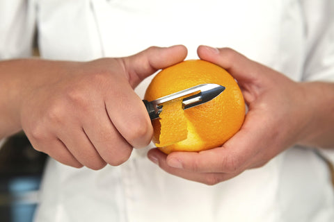 Mercer Culinary vegetable peeler stainless steel construction ensures durability in busy kitchens.