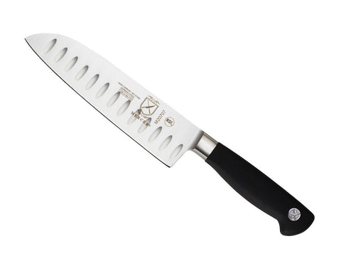 Mercer Genesis 7-Inch Santoku blade with Granton edge for smooth slicing
