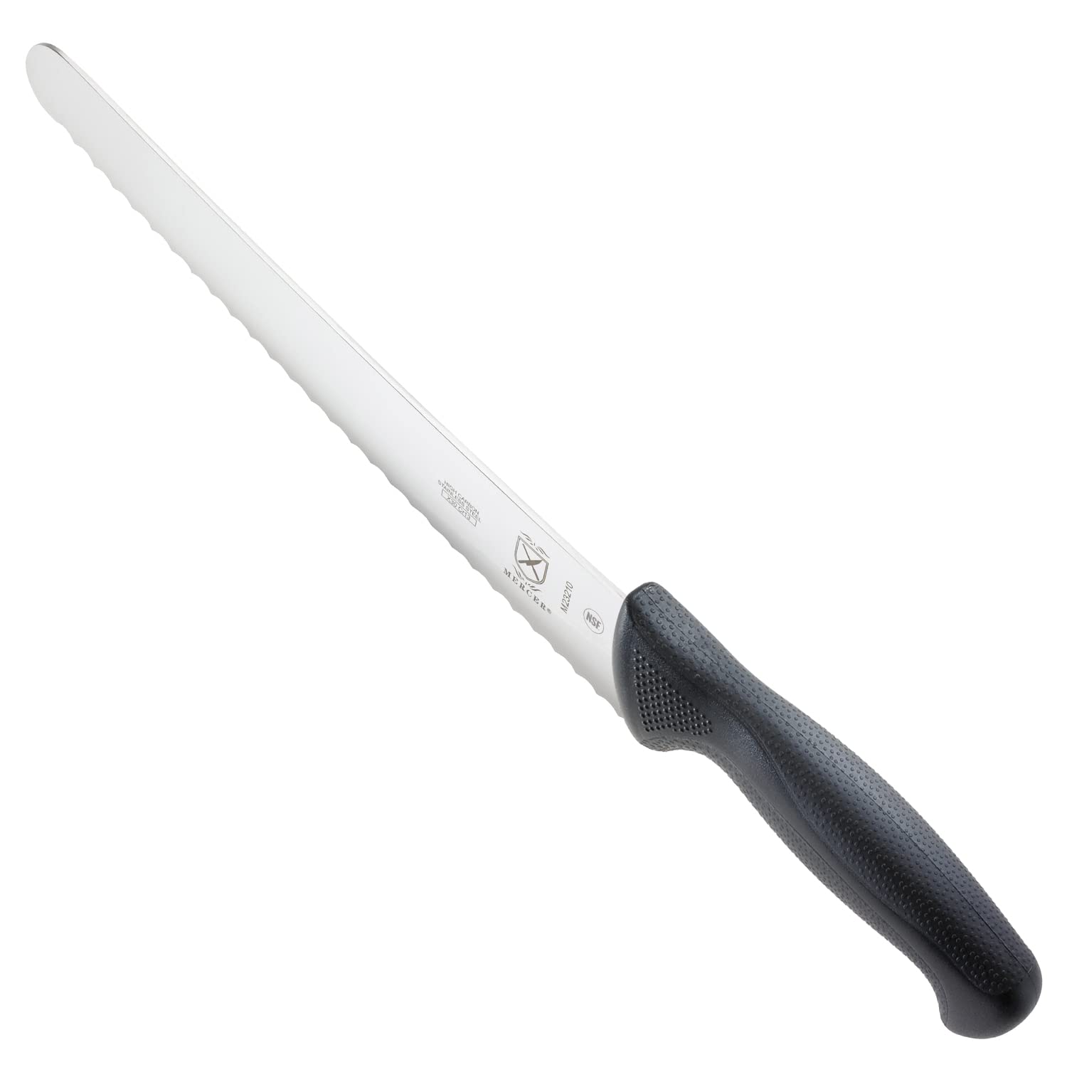 Mercer Millennia bread knife crust-slicing efficiency in kitchen prep